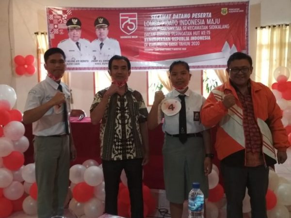 Bupati Dairi Buka Lomba Pidato Tingkat SMA/SMK Sambut HUT Kemerdekaan RI Ke 75